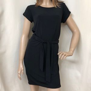 MICHAEL KORS STRETCH BLACK DRESS SIZE SMALL BELTED WAIST
